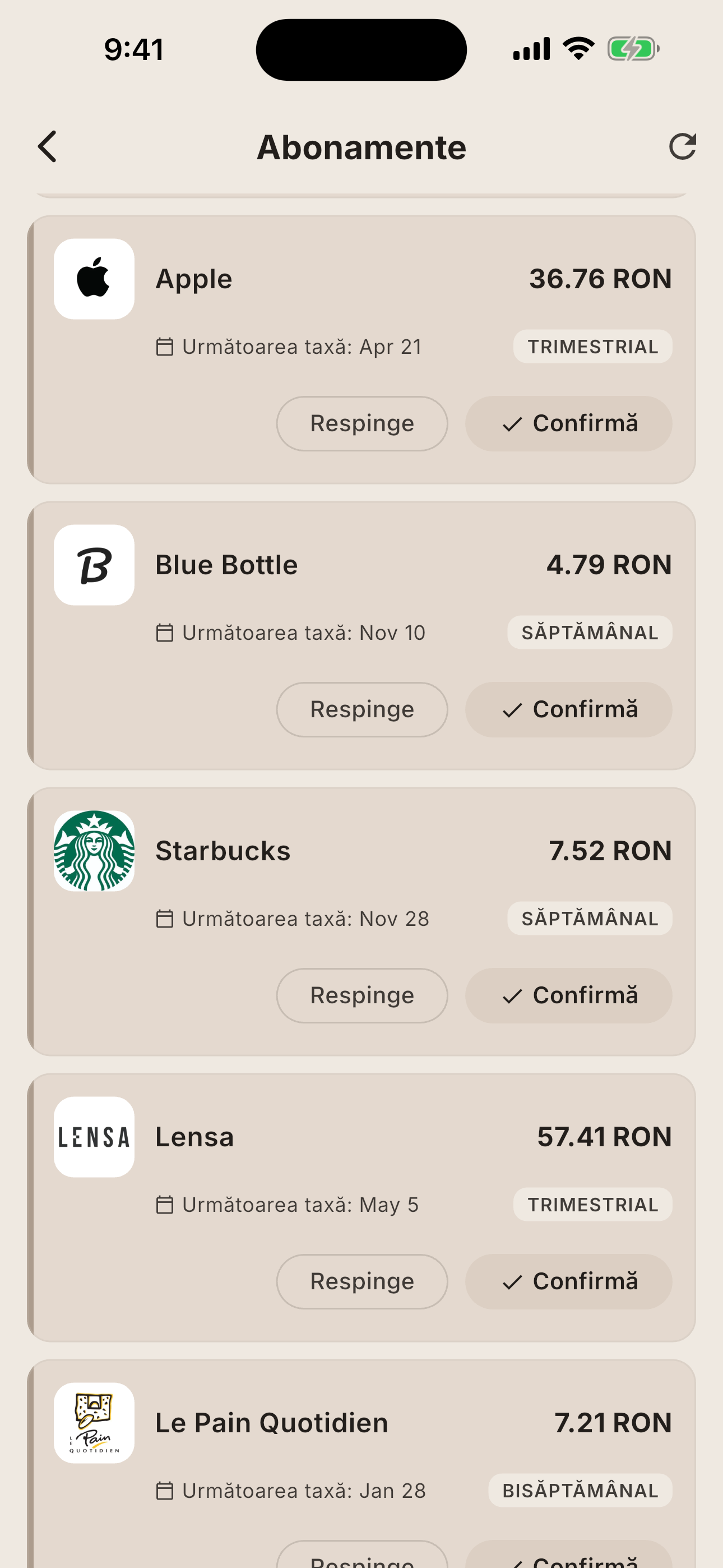 Subscription Detection